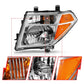 ANZO 2005-2008 Nissan Pathfinder Crystal Headlight Chrome Amber (OE Replacement) 111463