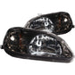 Anzo 1999-2000 Honda Civic Crystal Headlights Gun-Metal Gray
