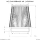 HPS Performance 6" Air Filter, 7" Length, 7.5" Base, 5" Top HPS-4303