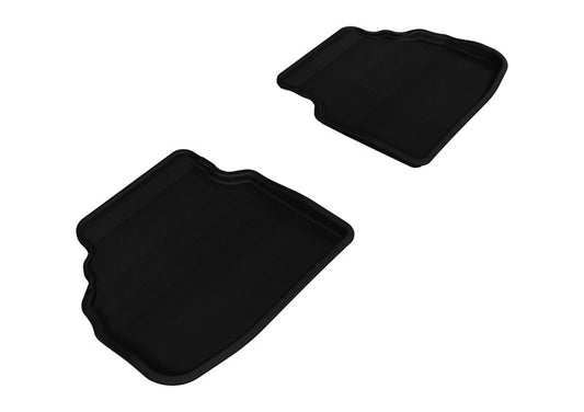3D MAXpider 2009-2012 BMW 7 Series F01 Kagu 2nd Row Floormats - Black L1BM05321509