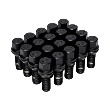 Vossen Lug Bolt - 14x1.25 - 30mm - 17mm Hex - Cone Seat - Black (Set of 20)