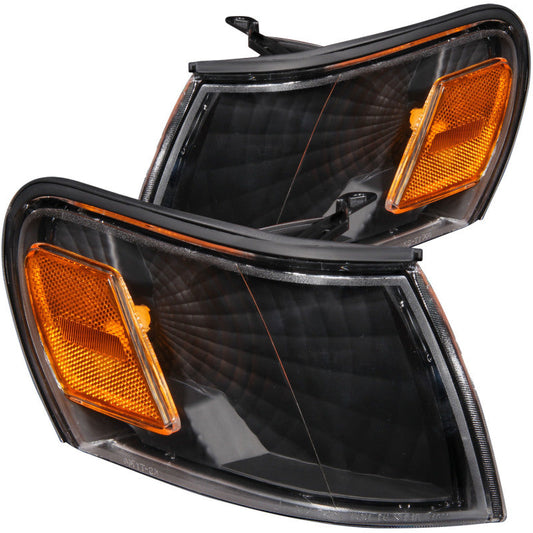 Anzo Corner Lights 1993-1997 Toyota Corolla Euro Corner Lights Black w/ Amb