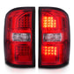 ANZO 2014-2018 GMC Sierra LED Tail Lights Black Housing Red/Clear Lens 311399