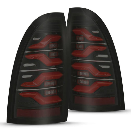 AlphaRex 05-15 Toyota Tacoma LUXX LED Taillights Blk/Red w/Activ Light/Seq Signal 680070 *Discontinued