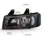ANZO 2003-2017 Chevy Express Crystal Headlight Black 111474