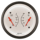 AutoMeter Gauge Dual Fuel & Oilp 3-3/8in. 240 Ohm(e) to 33 Ohm(f) & 100PSI Elec Arctic White 1313