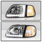 SPYDER Xtune Ford F150 97-03 Crystal Headlights w/ Clear LED Corners Chrome HD-ON-FF15097-LED-SET-C 5014191