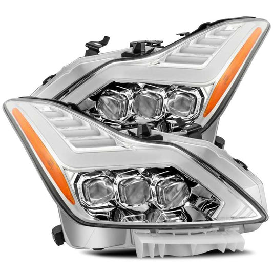 AlphaRex 08-13 Infiniti G37 NOVA LED Proj Headlights Chrome w/ Activ Light/Seq Signal/DRL 881984 *Discontinued