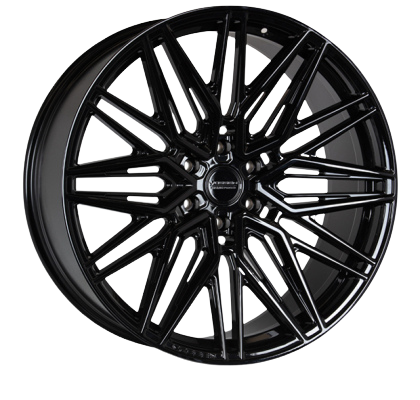 Vossen HF-7 20x9.5 / 5x120 / ET20 / Deep Face / 72.56 - Gloss Black Wheel