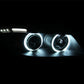 Anzo 2006-2008 BMW 3 Series E90-E91 Projector Headlights w/ Halo w/ LED Bar