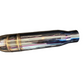 SPDZ1 Universal 3" to 4" VIP Exhaust Tips "Blast Pipes" Style - Single - Turn Down - Stainless Tip
