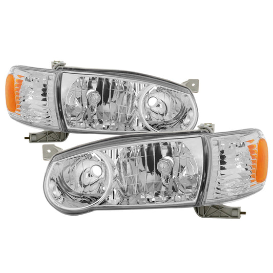 SPYDER xTune Toyota Corolla 01-02 OE Style Headlights w/Amber Corner Lights - Chrome HD-JH-TC01-AM-C 9937255