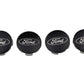 Ford Racing Ford Car Black & Chrome Wheel Center Cap Kit - Satin M-1096K-BCS