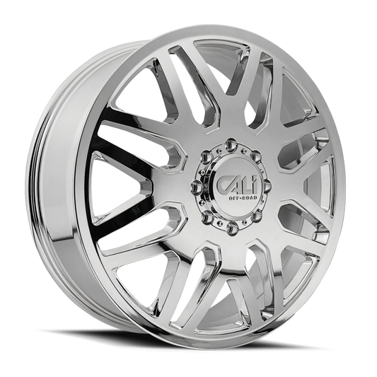 Cali Off-Road 9115D Invader Dually 24x8.25 / 8x165.1 BP / -232mm Offset / 121.3mm Hub Chrome Wheel 9115D-24881CR232