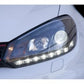 Spyder Volkswagen Golf/GTI 10-13 Projector Headlights Halogen Model- DRL Blk PRO-YD-VG10-DRL-BK 5012111