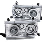 Anzo 1991-1994 Toyota Land Cruiser Crystal Headlights w/ Halo Chrome