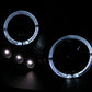 Anzo 1997-2001 Honda Prelude Projector Headlights w/ Halo Black w/ LED