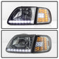 SPYDER Xtune Ford F150 97-03 Crystal Headlights w/ Clear LED Corners Smoke HD-ON-FF15097-LED-SET-SM 5014801