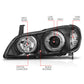 Anzo 2000-2004 Infiniti I30 Projector Headlights w/ Halo Black