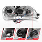 ANZO 1997-2003 Ford F-150 Projector Headlights w/ Light Bar Black Housing 111503