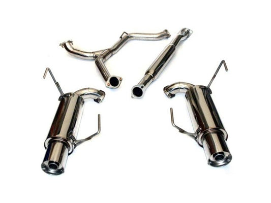 Agency Power Catback Exhaust System Dual 4in Tips - 08-12 Subaru WRX Sedan