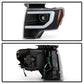 Spyder Ford F150 13-14 Xenon Model Only Light Bar Projector Headlights Black PRO-YD-FF15013PL-BK 5087591
