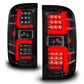 ANZO 15-19 Chevrolet Silverado 2500 HD/3500 HD LED Taillight w/ Sequential Black Housing/Clear Lens 311450