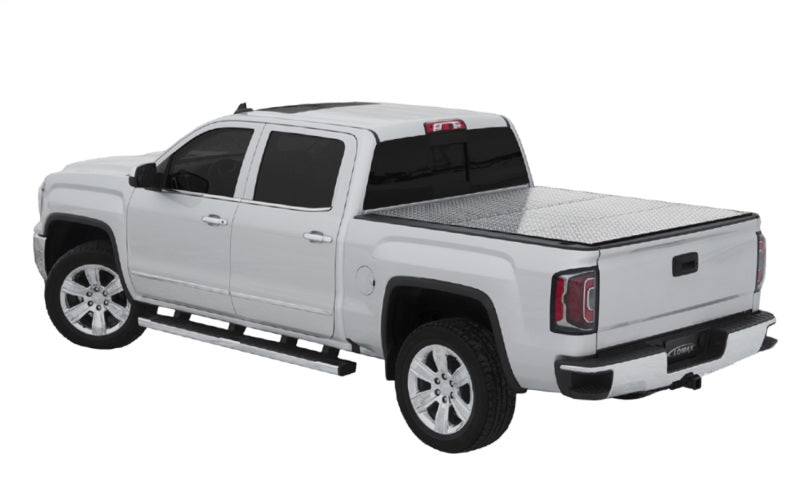 Access LOMAX Folding Hard Cover 19+ Chevy/GMC Full Size 1500 5ft 8in (w/CarbonPro) Diamond Plate B2020109