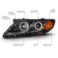 Anzo 2011-2013 Kia Optima Projector Headlights w/ Halo Black (CCFL)