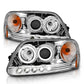 Anzo 1997.5-2003 Ford F-150 Projector Headlights w/ Halo and LED Chrome 1pc