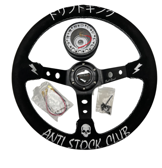 6-Bolt Racing Steering Wheel + Hub Adapter Boss Kit for Honda Acura Civic, Del Sol, Integra
