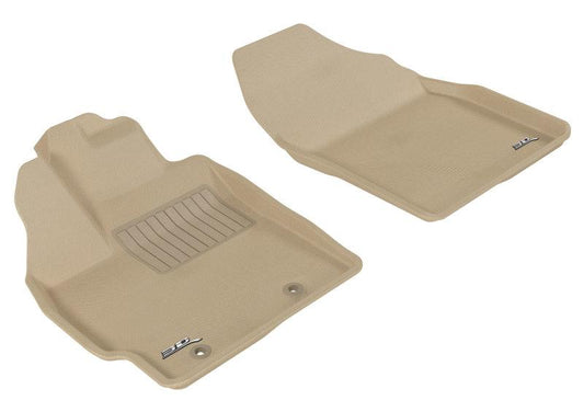 3D MAXpider 2010-2011 Toyota Prius Kagu 1st Row Floormat - Tan L1TY04011502