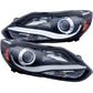 Anzo 2012-2014 Ford Focus Projector Headlights w/ Plank Style Design Black