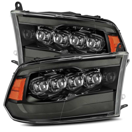 AlphaRex 09-18 Dodge Ram 1500HD NOVA LED Projector Headlights Plank Style Design Alpha Black w/DRL 880541 *Discontinued