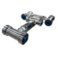 NNR Front Upper Camber Arms Nissan 300ZX / R32GTR Polished Silver with Blue Bushing Ends