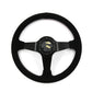 Universal 350mm 3"Deep Dish 6-Bolt Steering Wheel Black Suede Have Faith