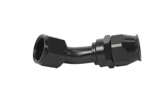 Aeromotive PTFE Hose End - AN-12 - 45 Deg - Black Anodized 15360