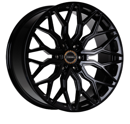Vossen HF6-3 22x9.5 / 6x139.7 / ET20 / Deep Face / 106.1 - Brushed Gloss Black Wheel