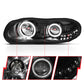 Anzo 1998-2002 Chevrolet Camaro Projector Headlights w/ Halo Black