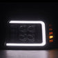 AlphaRex 92-96 Ford F-Series/Bronco NOVA-Series LED Proj Headlight Bk w/Actv Light SeqSig & SBDRL 880299 *Discontinued