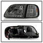 SPYDER Xtune Ford F150 97-03 Crystal Headlights w/ Clear LED Corners Smoke HD-ON-FF15097-LED-SET-SM 5014801