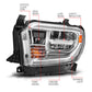 ANZO 2014-2017 Toyota Tundra LED Crystal Headlights w/ Switchback Chrome Housing w/ DRL 111532