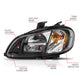 ANZO 2002-2014 Freightliner M2 LED Crystal Headlights Black Housing w/ Clear Lens (Pair) 131030