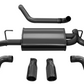 Corsa 18+ Jeep Wrangler JL 2.5in Dual Rear Exit Black Tips Sport Axle-Back Exhaust 21014BLK