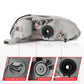 Anzo 1996-1998 Honda Civic Crystal Headlights Black