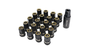 Wheel Mate Muteki HR38 Open End Lug Nuts 12x1.50 Titanium Chrome / Yellow Ring