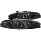 Anzo 1997-1999 Mitsubishi Eclipse Projector Headlights w/ Halo Black G2