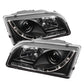 Spyder Volvo S40 97-03 Projector Headlights DRL Black High H1 Low H1 PRO-YD-VOS4097-DRL-BK 5030351