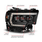ANZO 19-24 RAM 2500/3500 Z-Series Full LED Proj Headlights DRL/Init/SeqSig - Pass. Side ONLY 111601X-R