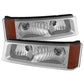 SPYDER Xtune Chevy Silverado 03-06 Bumper Lights Amber Reflector Chrome CBL-JH-CSIL03-AM-E 5079299